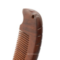 Wholesale Customized Logo Pocket Size Hair Comb Natural Peach Wood Beard Comb for Salon Travel